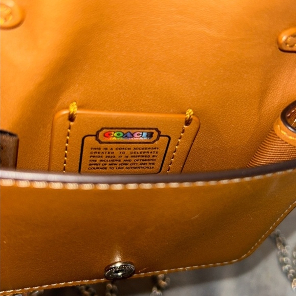 Coach PRIDE Rainbow Mini Wallet On Chain - Picture 7 of 9
